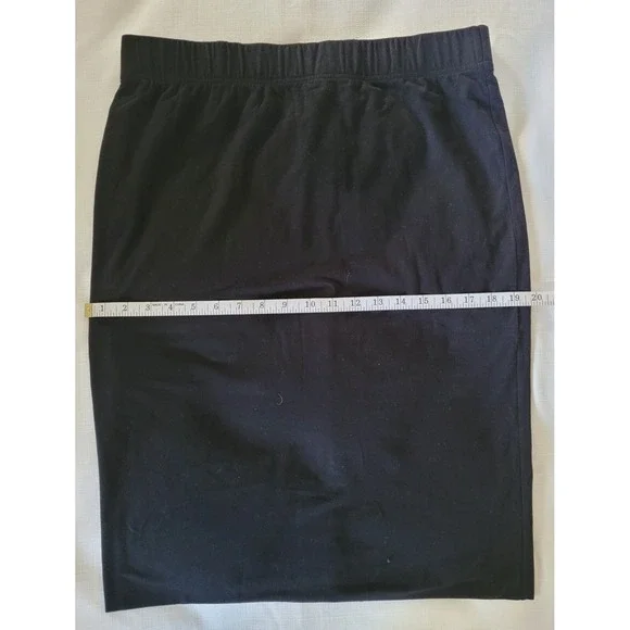 NWT Peruvian Connection Size XL Black Double Layer Knee Length Pencil Skirt - Picture 3 of 4